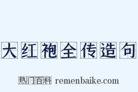 大红袍全传造句是什么意思的图片